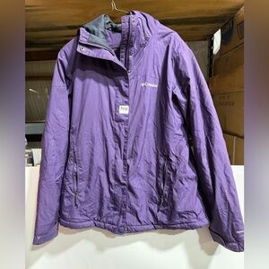 #3425-Columbia Sportswear Women's Purple Jacket with Blue Trim